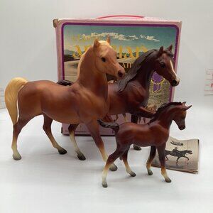 Breyer Classic Arabian Horse Family Stallion Mare Foal #3055 Vintage 1982 Boxed